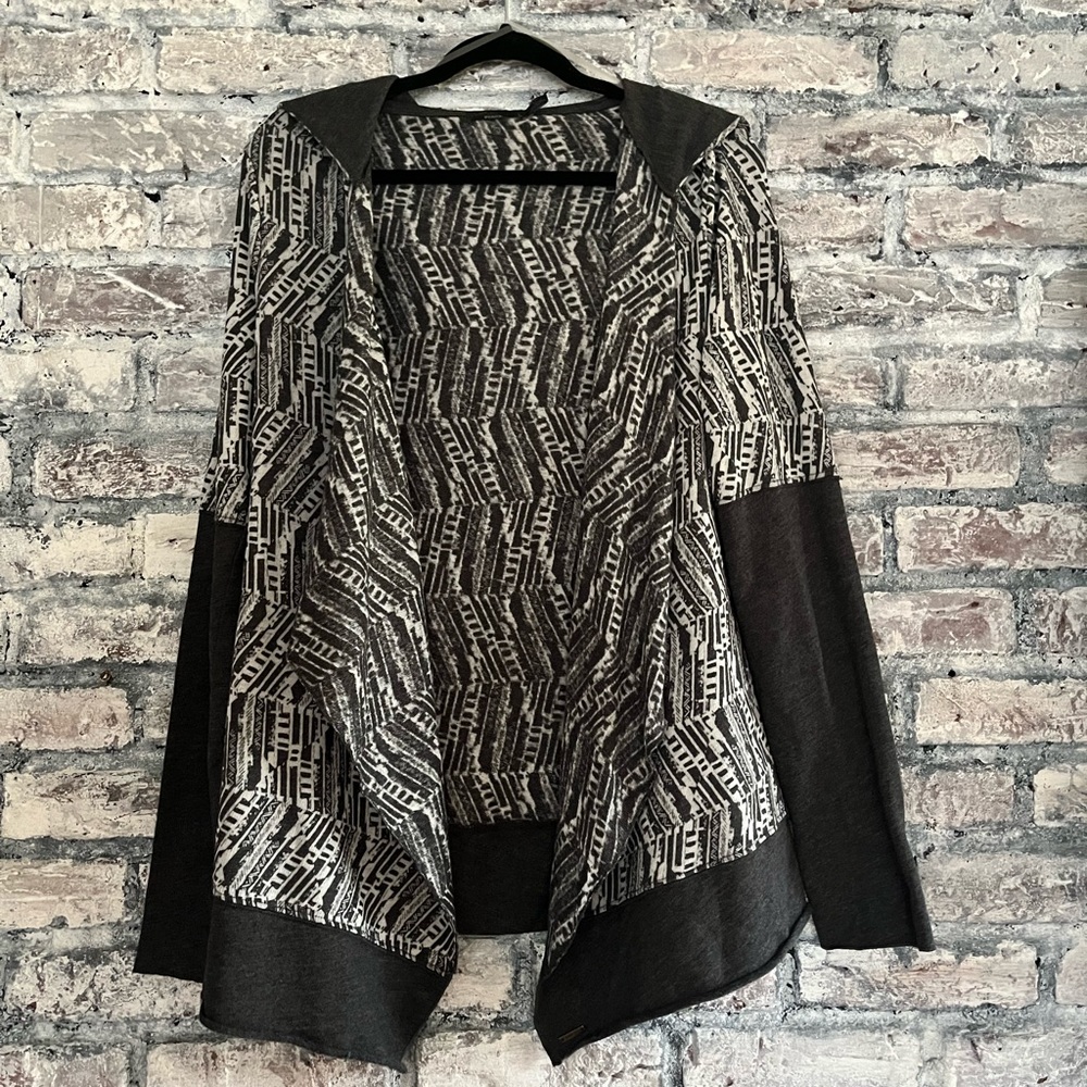 Prana Graceful Wrap Hooded waterfall cardigan wrap excellent like new condition